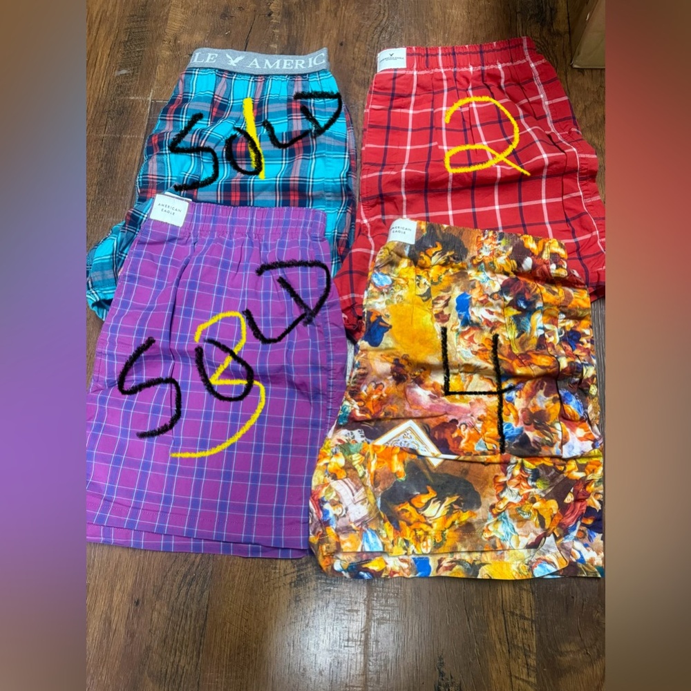 Individual pairs of American Eagle vintage boxers. Size medium